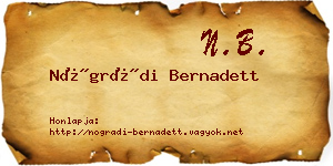 Nógrádi Bernadett névjegykártya