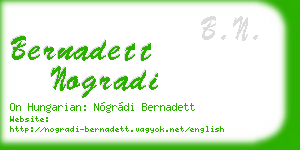bernadett nogradi business card