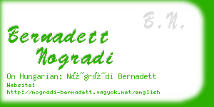 bernadett nogradi business card